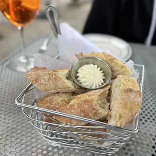 Complimentary warm bread