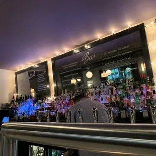 a bar with a lot of liquors