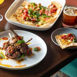 Lamb Lollipops and Flatbread