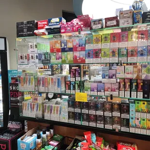 a display of liquor and liquor products