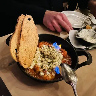 Prawns Saganaki