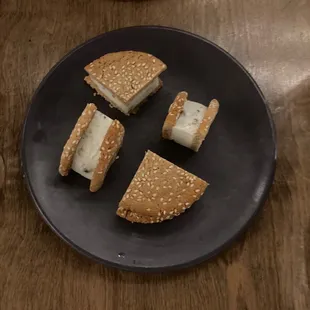 Pistachio ice cream sandwich