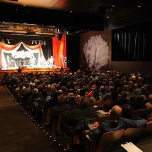 Our historic theatre, home to Woodsongs Old-Time Radio Hour, ongoing Lyric concerts and programs, and a wide variety of rental acts.