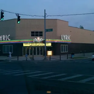 Lyric Theater at dusk.