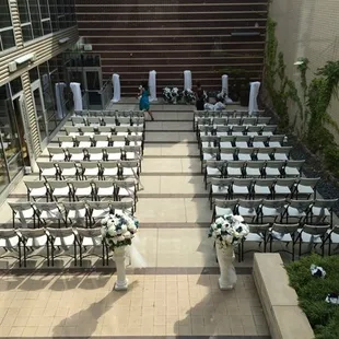 Our courtyard, the ideal space for wedding ceremonies, outdoor functions, and more.