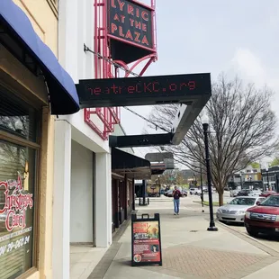 Lyric Theatre of OKC:  7 Apr 2019:  Outside Entrance w Sign for Musical, "Bright Star"
