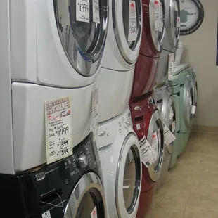 A selection of washer and dryer units available at Lytton's