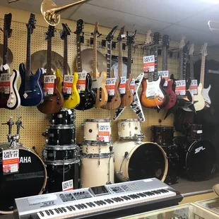 Looking for gear or trying to start a band  We got it Drum Sets, Guitars, Guitar Bags and Cases
