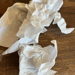 Very cheap napkins. I wouldn&apos;t even say ONE PLY. Lol. Maybe 1/2 PLY napkins.