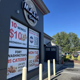 outside