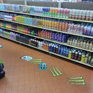 the floor of a grocery store