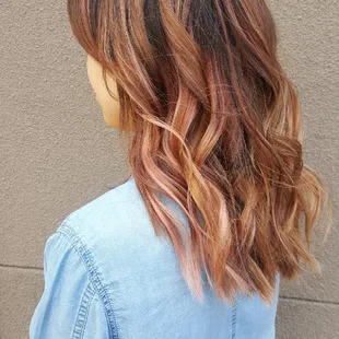 Rosy balyage courtesy of the lovely Jessica!