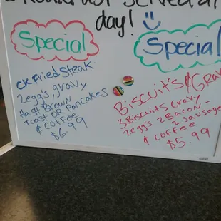 Daily specials