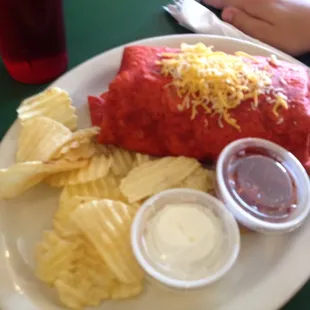 Grilled chicken burrito