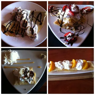 Banana Walnut Caramel Crepe