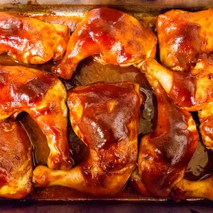 a pan full of chicken