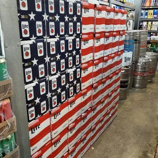 a large american flag