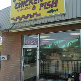 the front of the restaurant