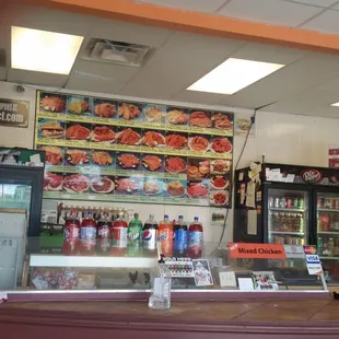 Extensive menu of many combinations of chicken and fish at reasonable prices.