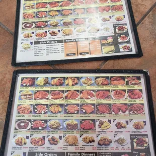 menu and prices