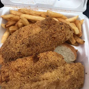 Orange roughy and fries
