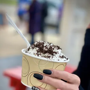 Cream with Oreo powder!