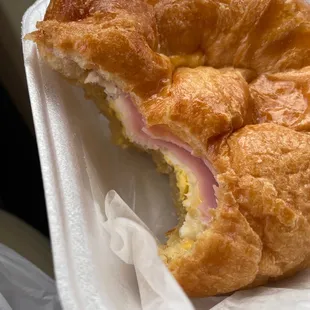 Ham egg and cheese croissant...yum