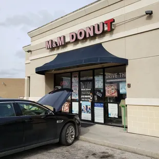 a car with its hood open