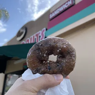 The famed blueberry donut