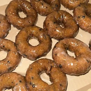 hot &amp; fresh blueberry donuts!