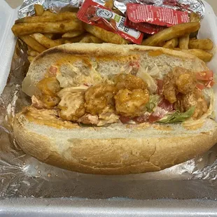 Stacey's Straceys Shrimp Po Boy Sandwich Combo
