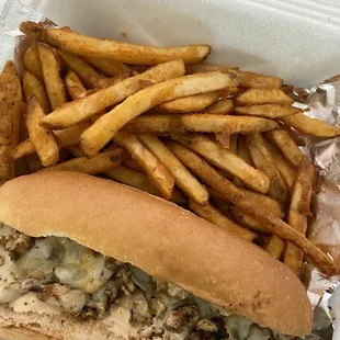 Philly Sandwich and Fries