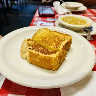Smiling grilled cheese and applesauce
