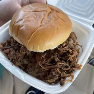 Pork bbq sandwich