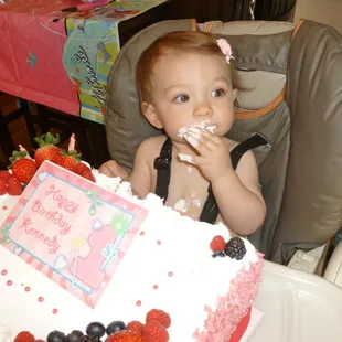 She loved her delicious cake!!