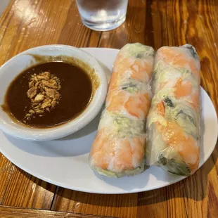 2 Piece Steamed Shrimp Summer Rolls