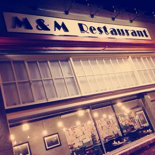 the front of the restaurant