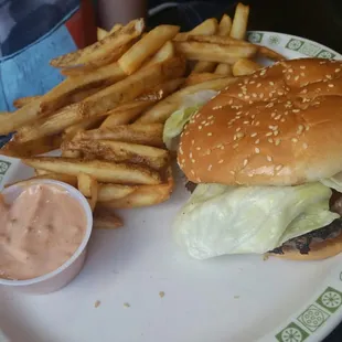 Burger and fries mmmmm