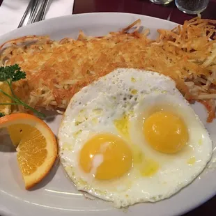 Two eggs &amp; hashbrowns