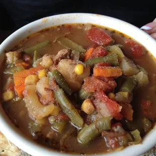 Great vegetable beef soup!