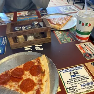 a slice of pepperoni pizza