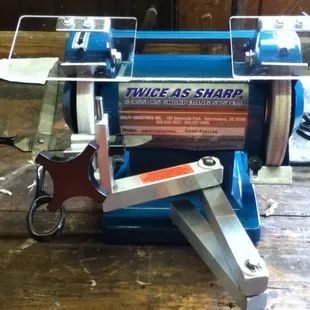 Scissor sharpening this morning!