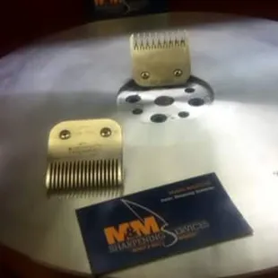 We sharpen hair clipper blades. Both removable and adjustable. Clipmaster, Andis, Oster and Wahl