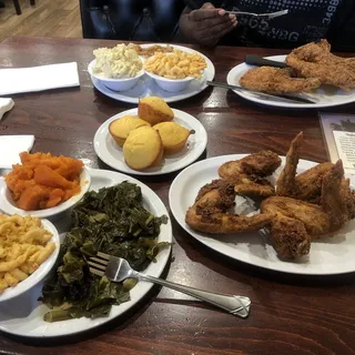 4 Fried Chicken Wings and 1 Side
