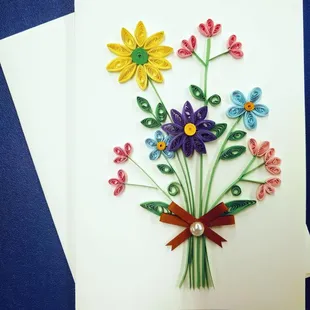 Paper Quilling Card ($15~$20) Hand Made by Myself