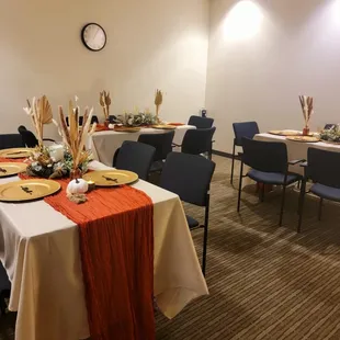 Department of Rehabilitation Thanksgiving Set-Up Panoramic View.