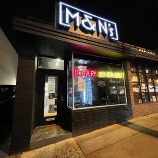 the front of the restaurant