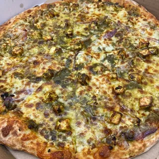 Large 14" Palak Paneer Pizza (Veg)