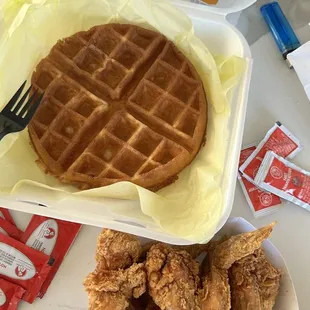 Chicken and waffles