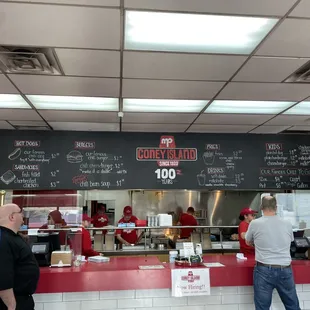 customers at the counter